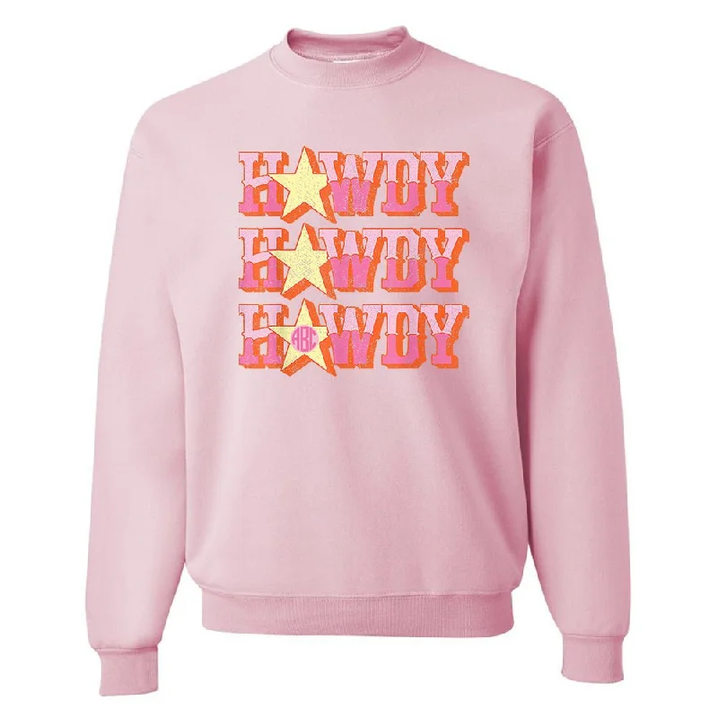 Monogrammed 'Howdy' Crewneck Sweatshirt