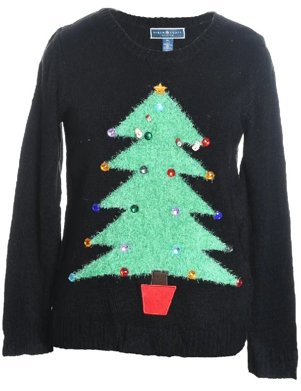 Black Christmas Jumper - L