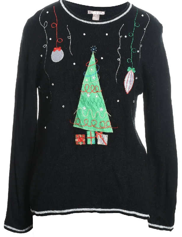 Black Christmas Jumper - M