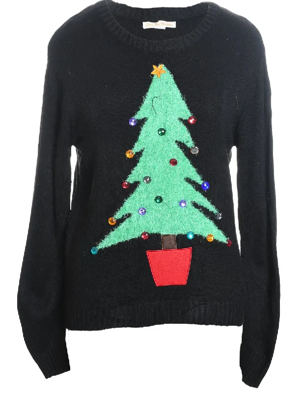 Black Christmas Jumper - M