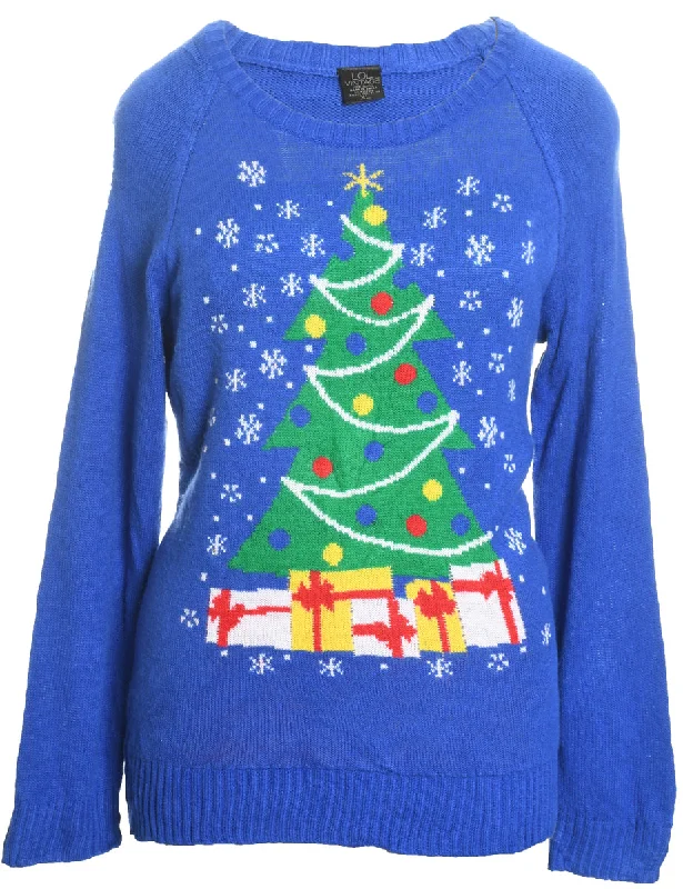 Christmas Tree Print Jumper - XL