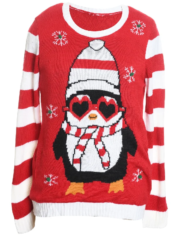 Penguin Christmas Jumper - M