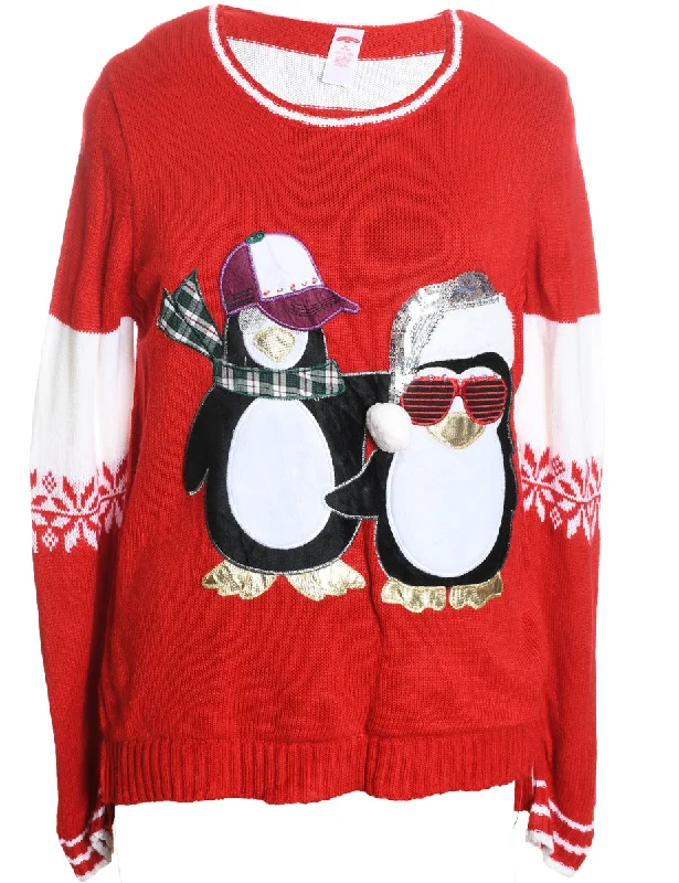 Red Christmas Jumper - M