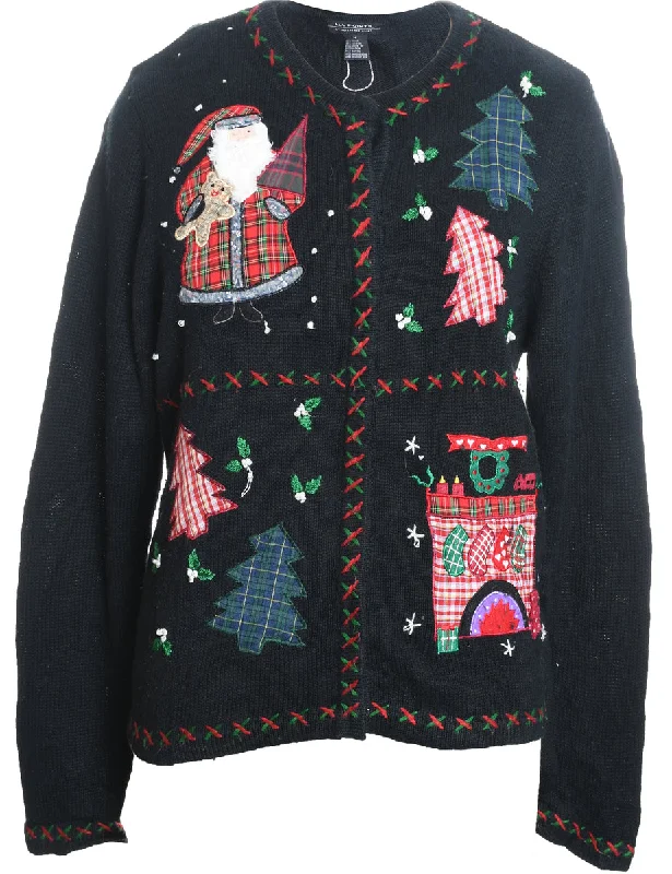 Santa Claus Christmas Cardigan - M