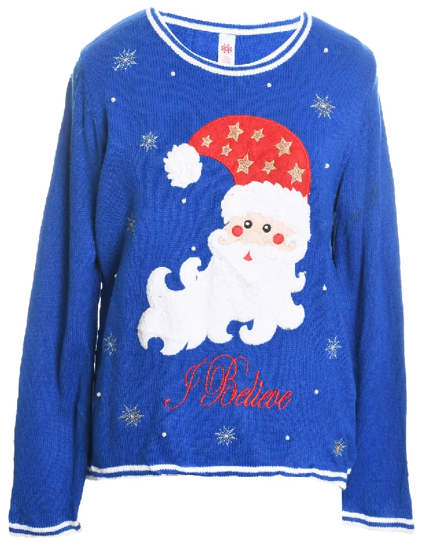 Santa Claus Christmas Jumper - L