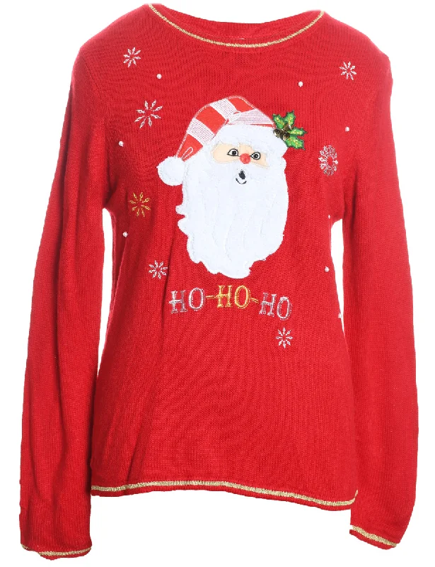 Santa Claus Christmas Jumper - M