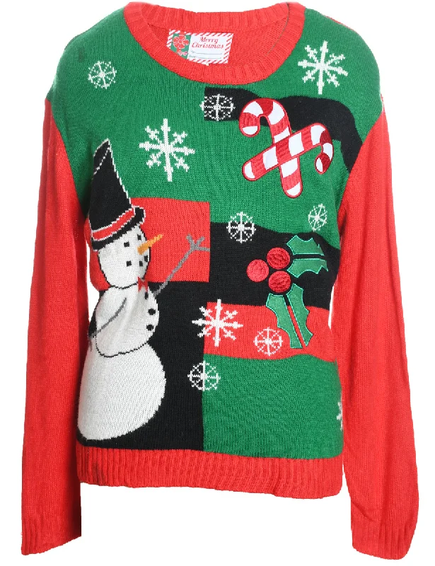 Snowman Christmas Jumper - L