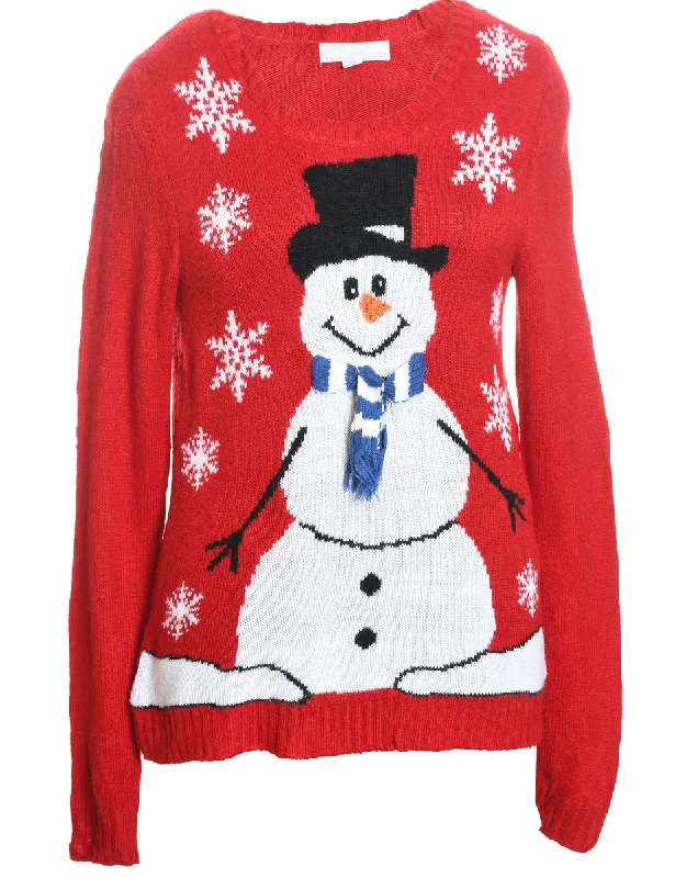 Snowman Christmas Jumper - M