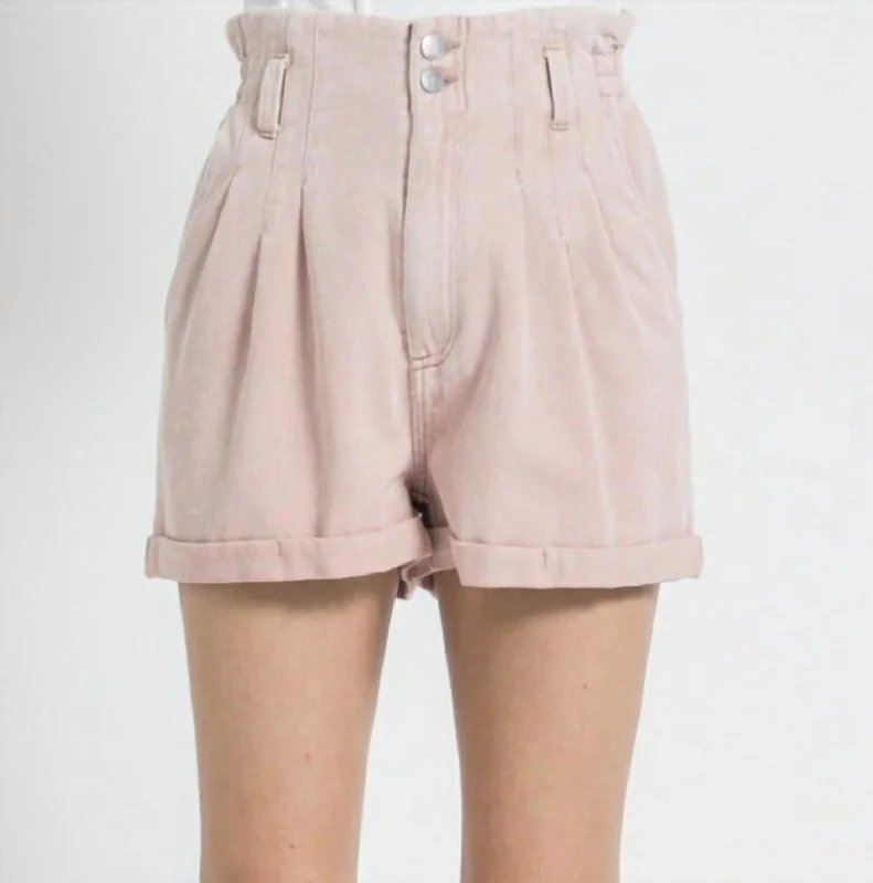 Paperbag Short In Pink