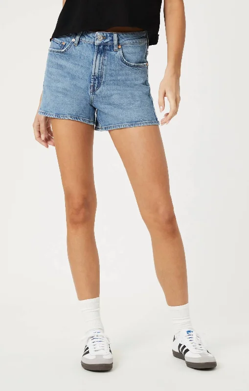 Vella Denim Shorts In Mid Recycled Blue